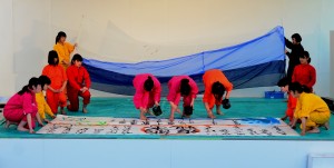 砂の祭典　書道パフォーマンス　１